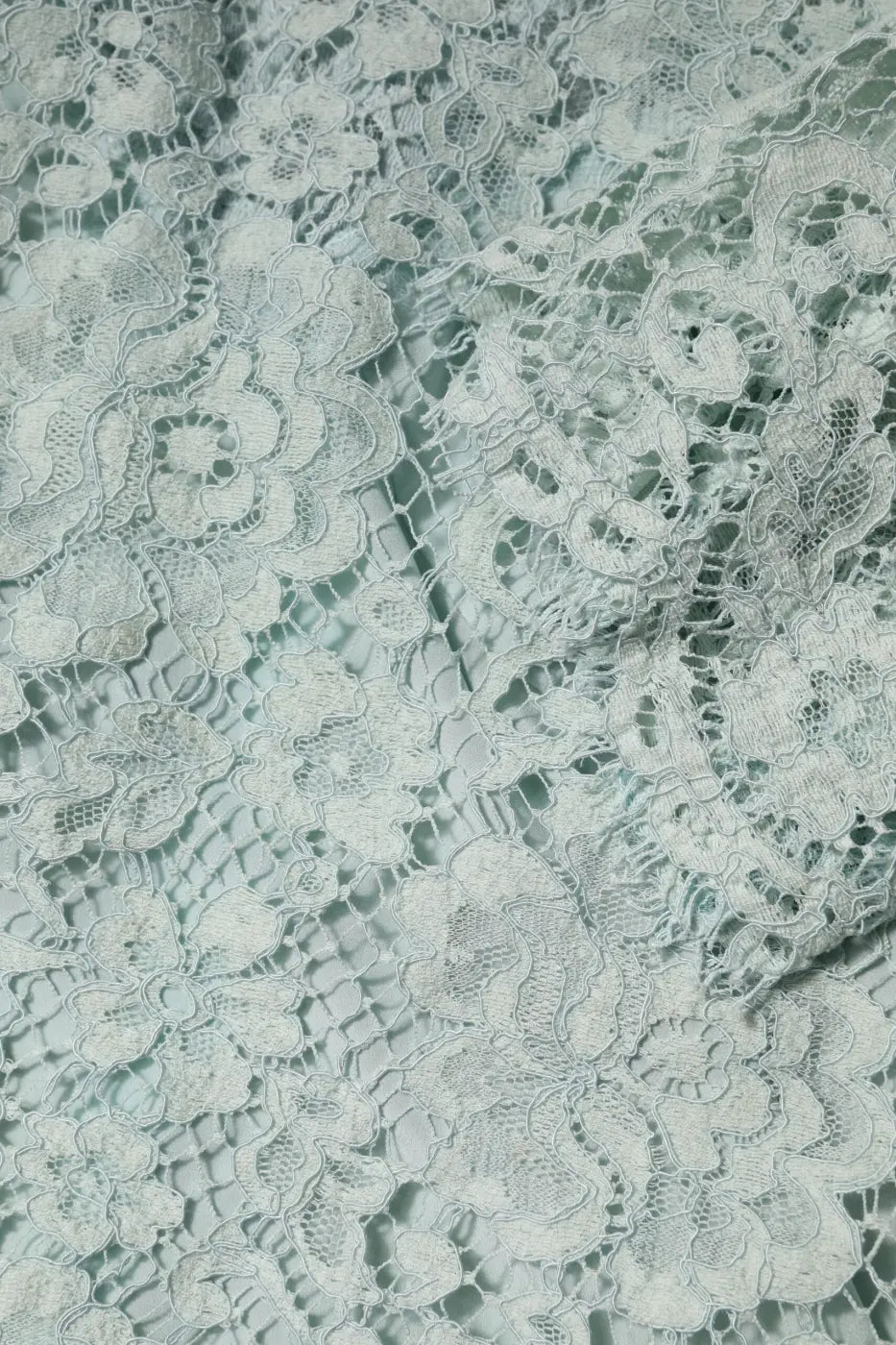 Dolce &amp; Gabbana Mint Green Floral Lace Cotton Blouse Top