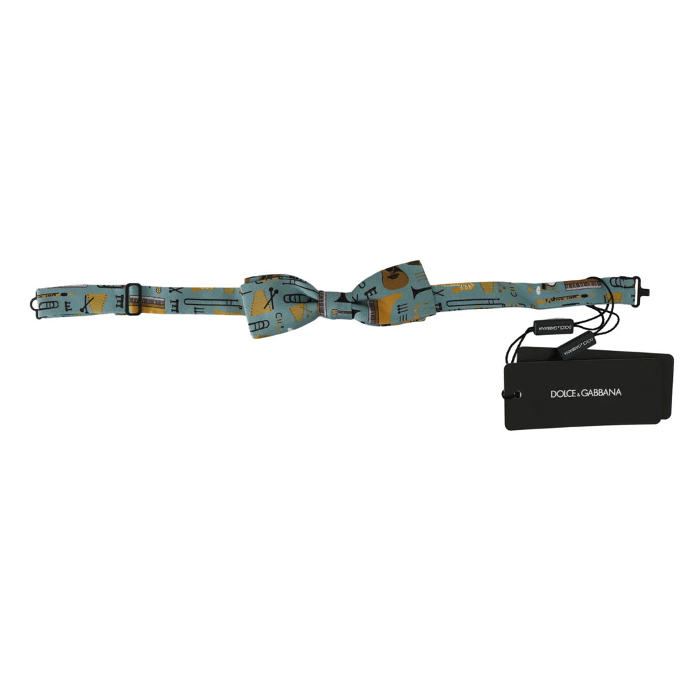Dolce & Gabbana Mint Green Jazz Club Adjustable Neck Papillon Bow Tie