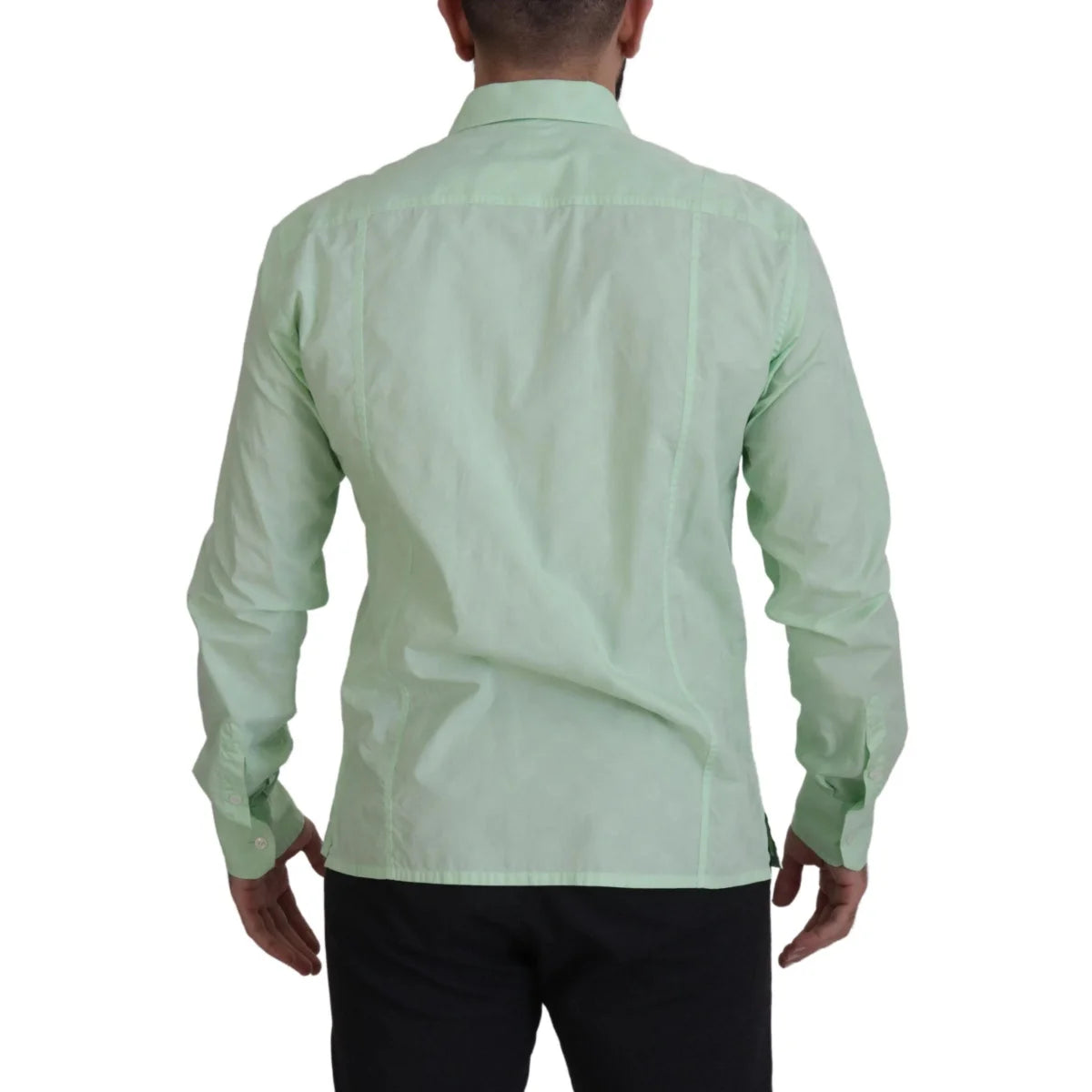 Dolce & Gabbana Mint Green Long Sleeves Button Down Shirt