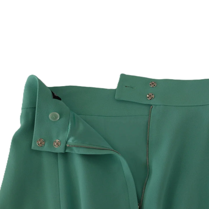 Dolce &amp; Gabbana Mint Green Viscose Pencil Cut Midi Skirt