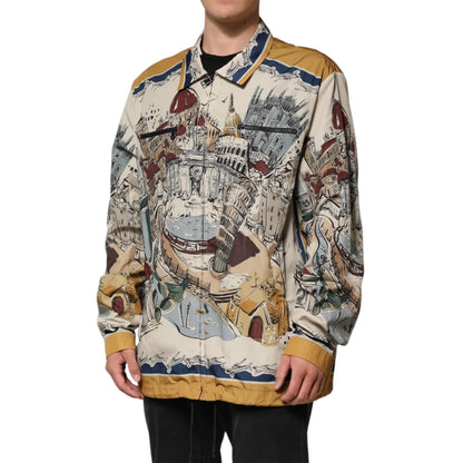 Dolce & Gabbana Motif Bomber Jacket Multicolor Italian Style
