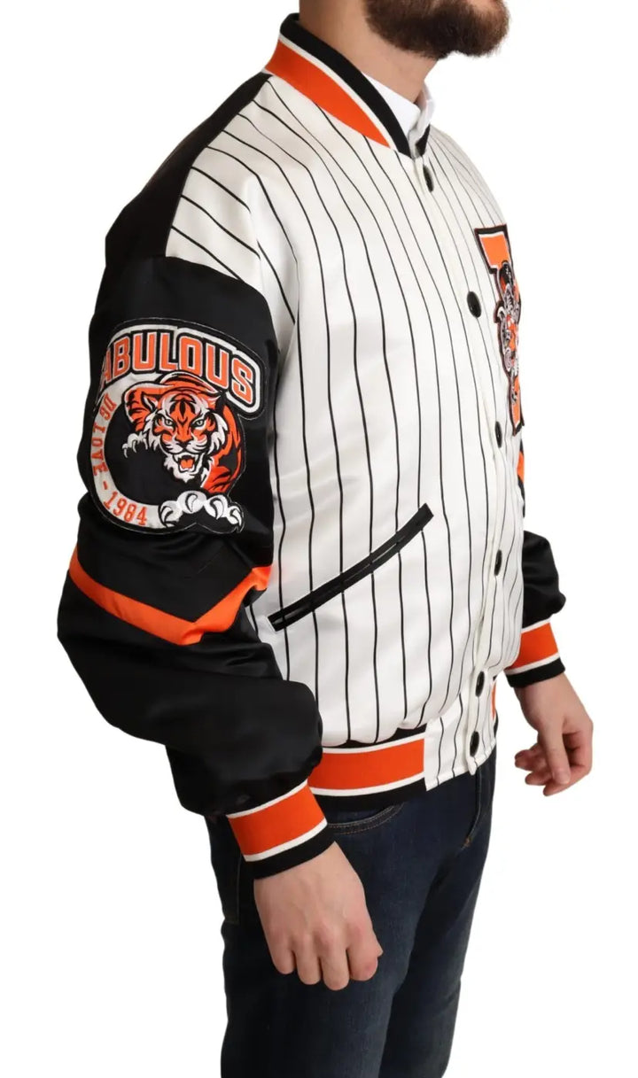 Dolce &amp; Gabbana Multicolor Bomber King Logo 