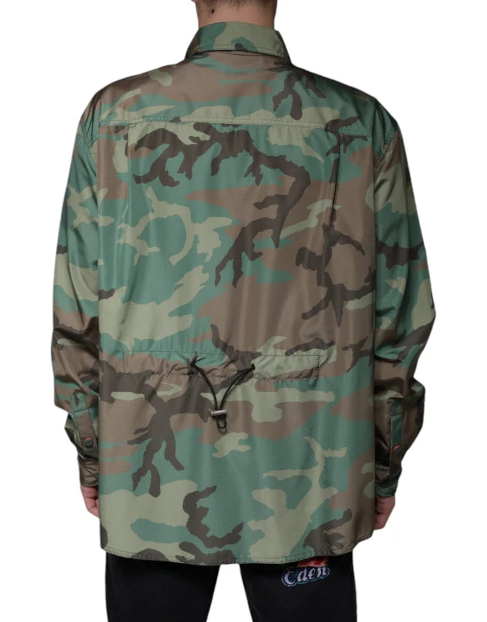 Dolce &amp; Gabbana Multicolor Camouflage Button Down Shirt