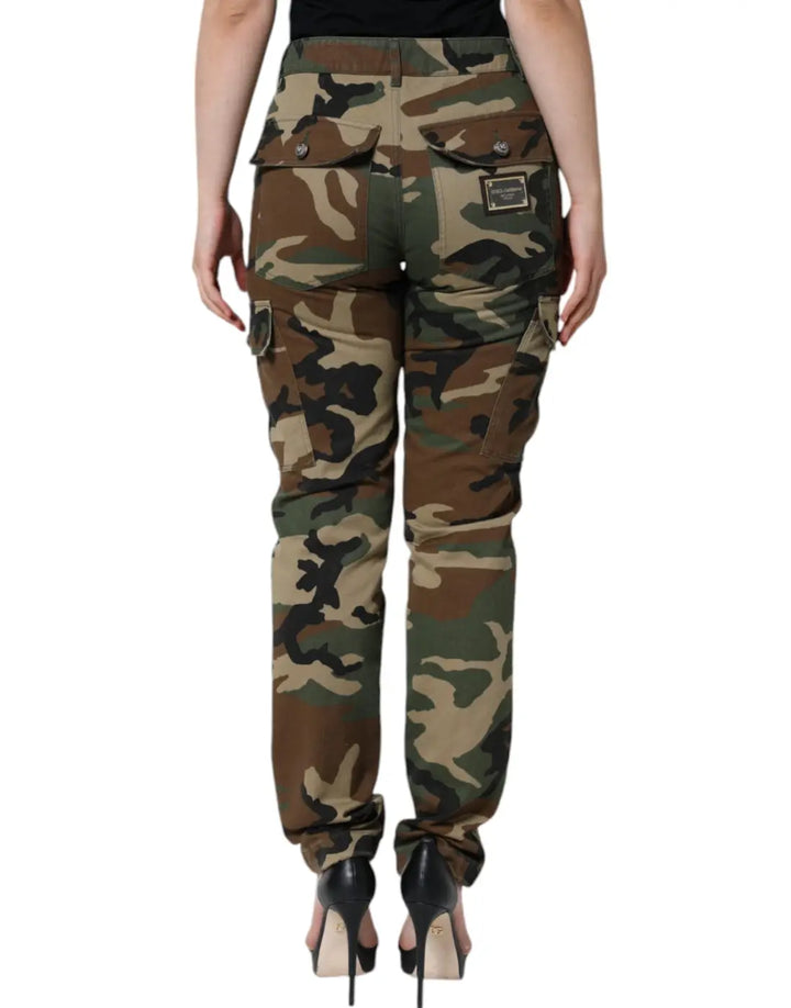 Dolce &amp; Gabbana Multicolor Camouflage Cargo Pants