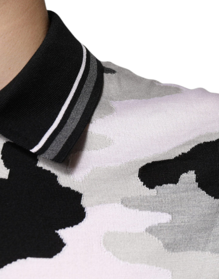 Dolce &amp; Gabbana Multicolor Camouflage Collared Polo T-shirt