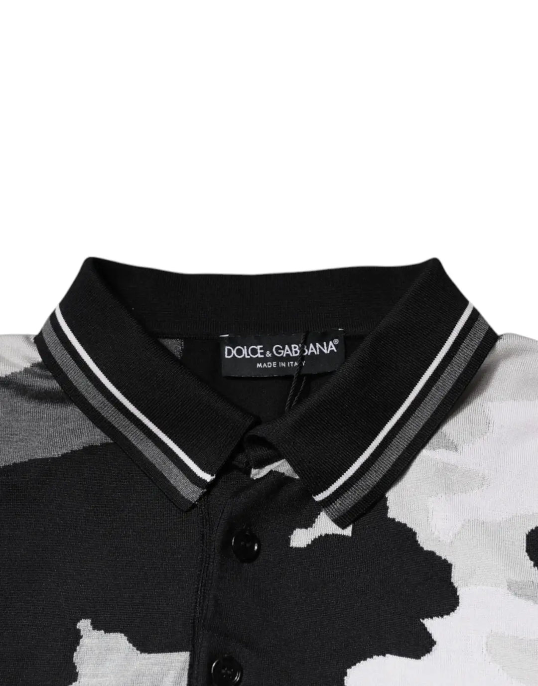 Dolce &amp; Gabbana Multicolor Camouflage Collared Polo T-shirt