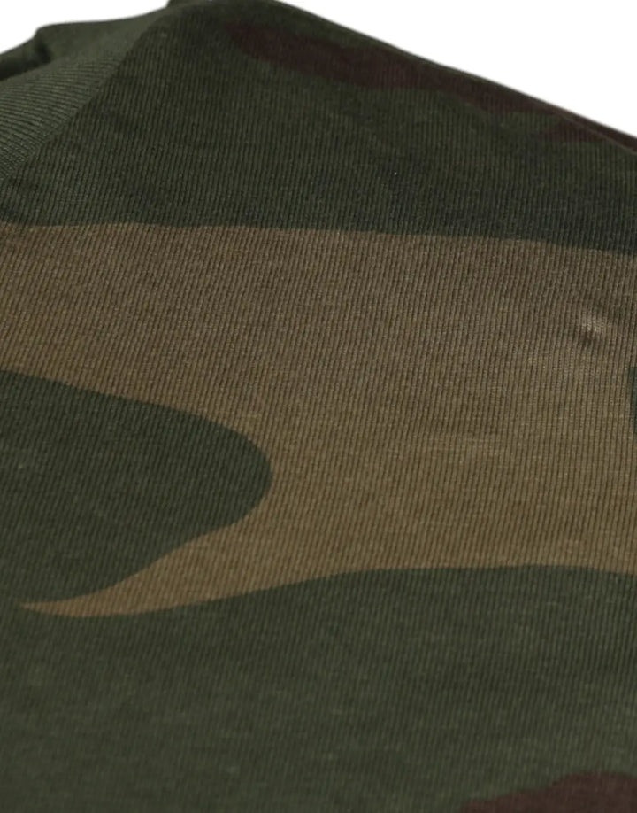 Dolce &amp; Gabbana Multicolor Camouflage Cotton Crew Neck T-shirt