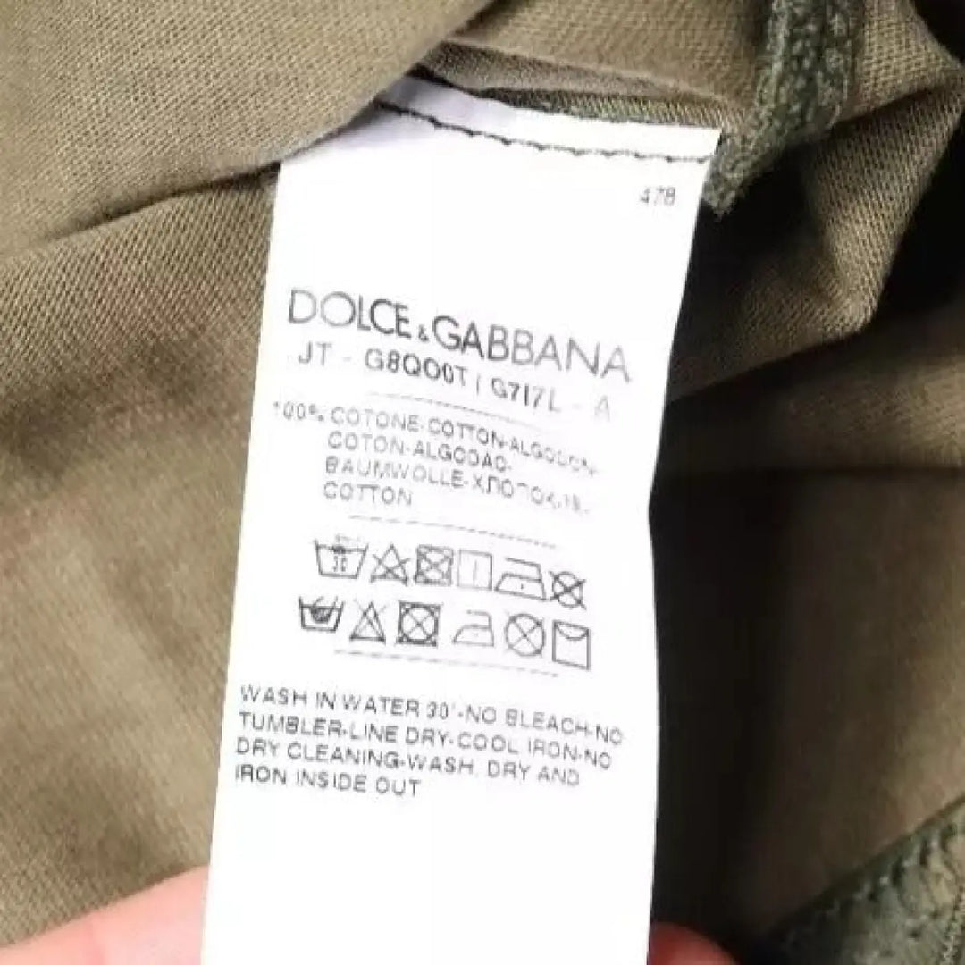 Dolce &amp; Gabbana Multicolor Camouflage Cotton Crew Neck T-shirt