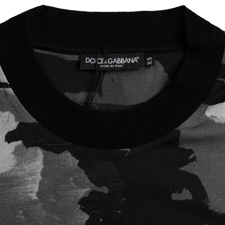 Dolce &amp; Gabbana Multicolor Camouflage Cotton Crewneck T-shirt