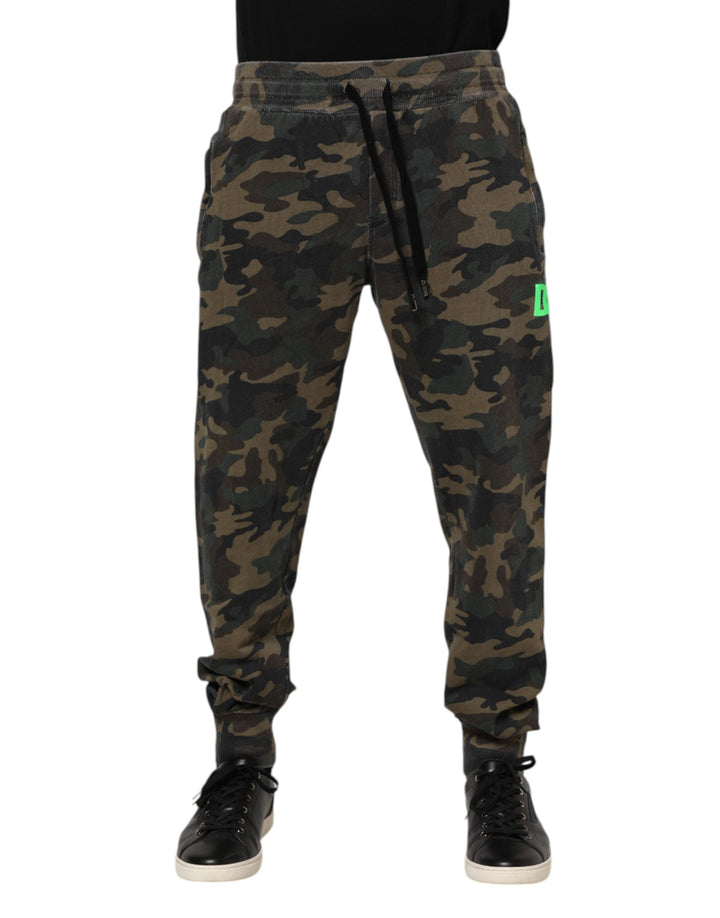 Dolce &amp; Gabbana Multicolor Camouflage Cotton Men Jogger Pants