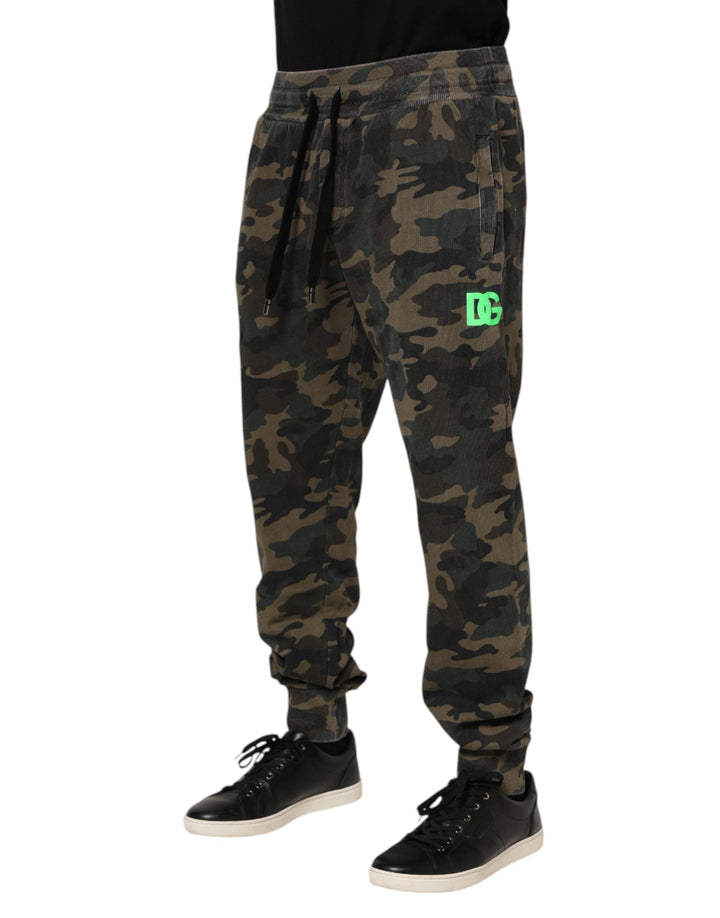 Dolce &amp; Gabbana Multicolor Camouflage Cotton Men Jogger Pants