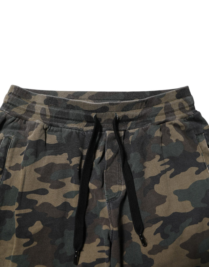 Dolce &amp; Gabbana Multicolor Camouflage Cotton Men Jogger Pants