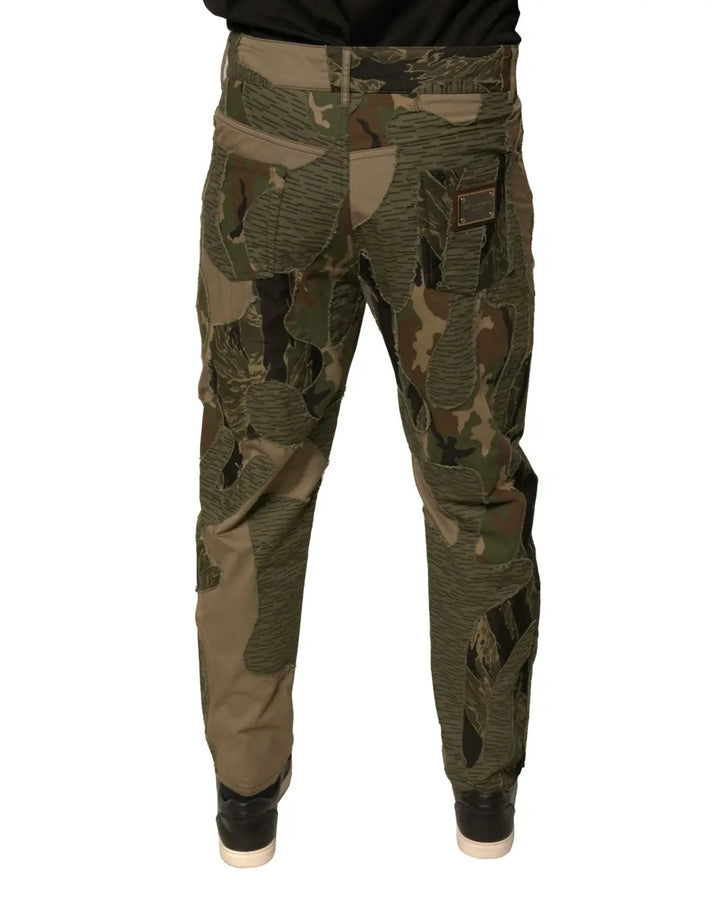 Dolce &amp; Gabbana Multicolor Camouflage Cotton Pants