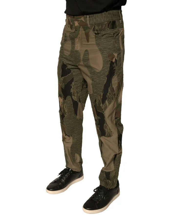Dolce &amp; Gabbana Multicolor Camouflage Cotton Pants