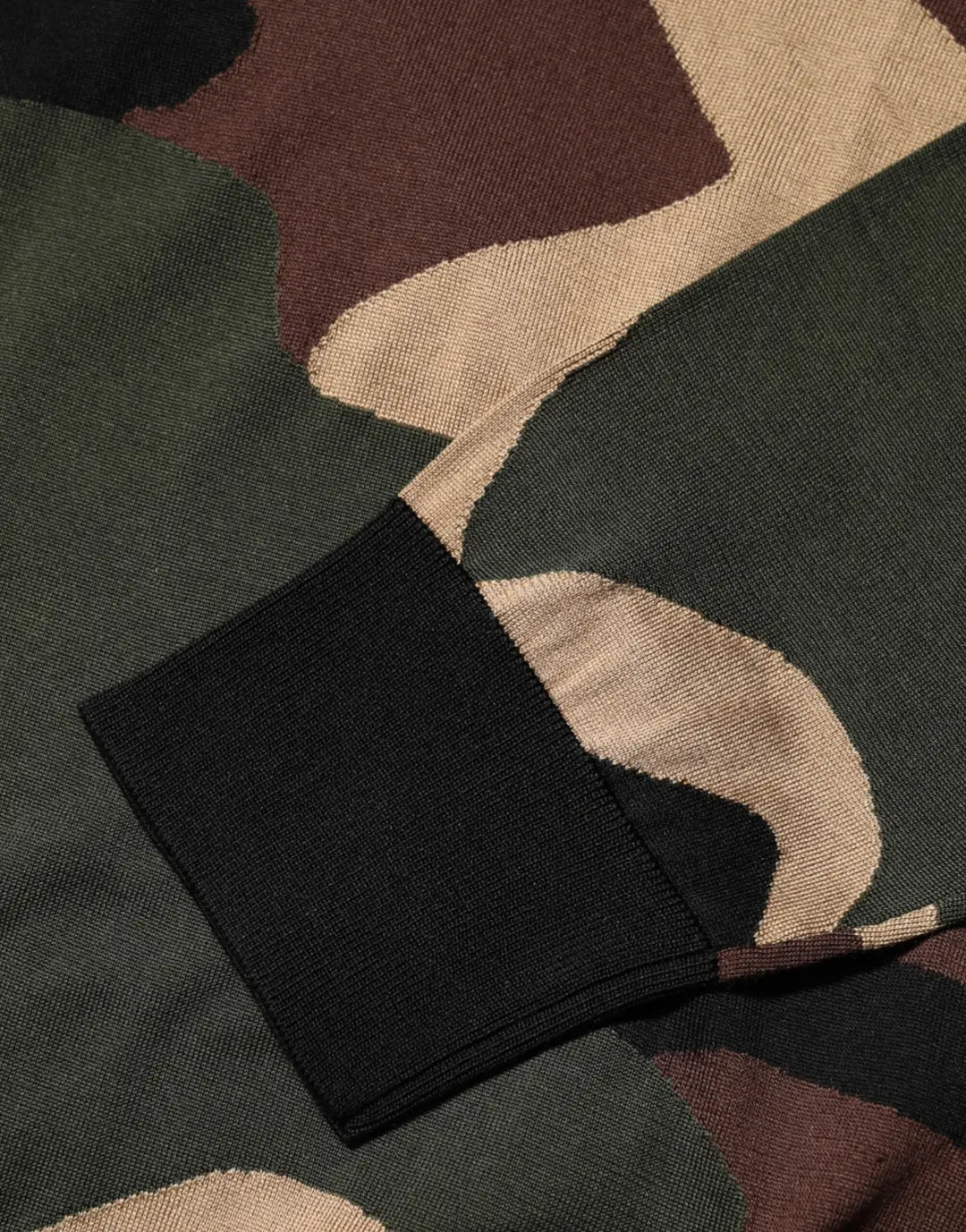 Dolce &amp; Gabbana Multicolor Camouflage Crew Neck Men Pullover Sweater