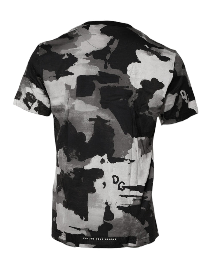 Dolce &amp; Gabbana Multicolor Camouflage Crew Neck T-shirt