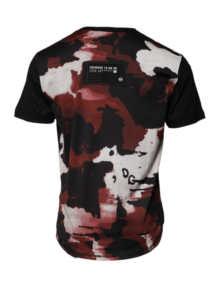 Dolce &amp; Gabbana Multicolor Camouflage Crew Neck T-shirt