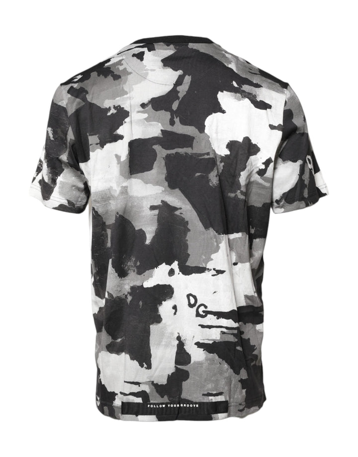 Dolce &amp; Gabbana Multicolor Camouflage Crew Neck T-shirt