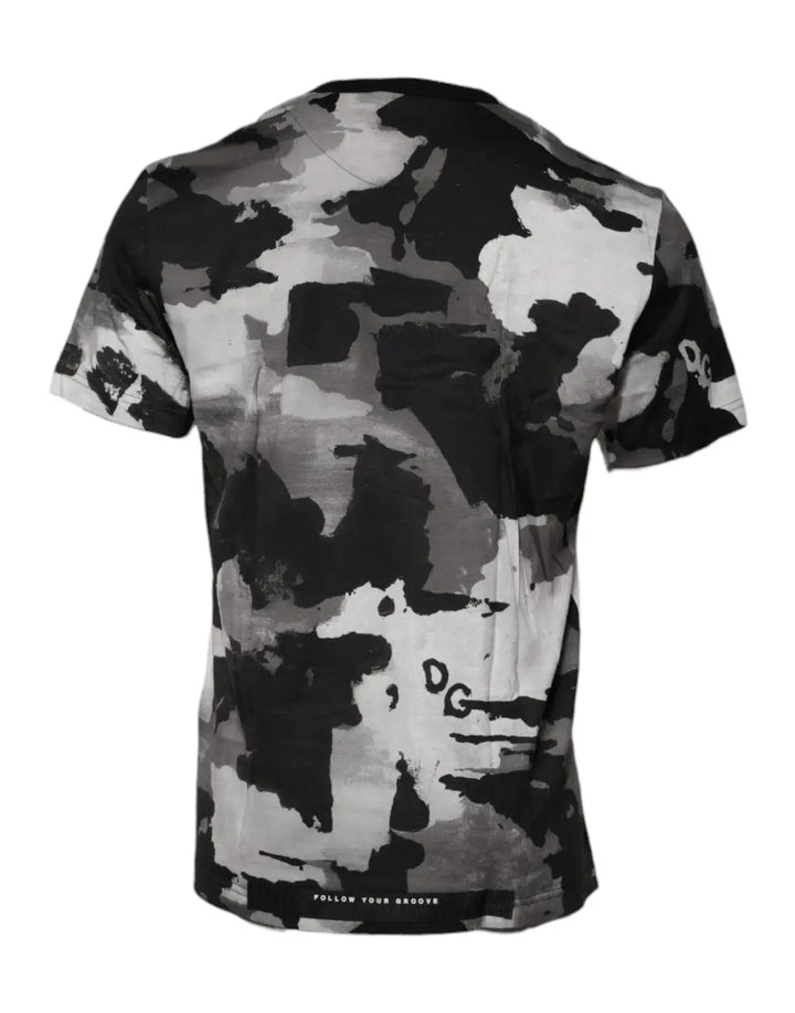 Dolce &amp; Gabbana Multicolor Camouflage Crew Neck T-shirt