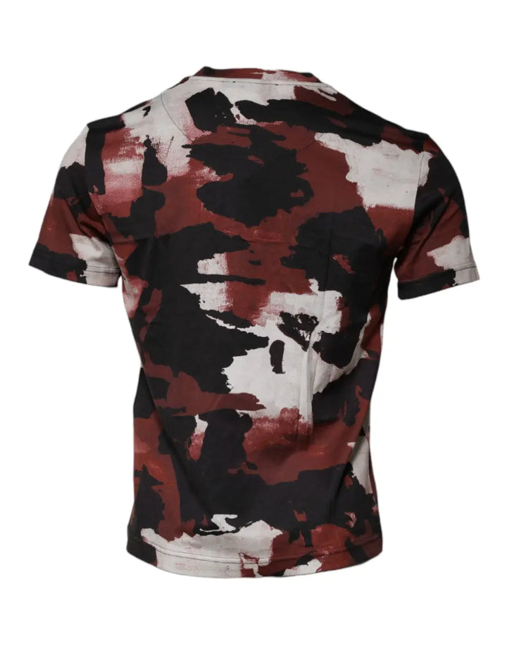 Dolce &amp; Gabbana Multicolor Camouflage Crew Neck T-shirt