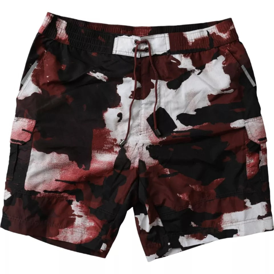 Dolce &amp; Gabbana Multicolor Camouflage Dg Logo Beachwear Shorts Swimwear