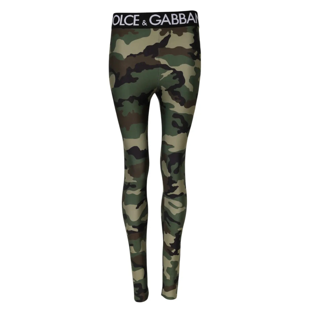 Dolce &amp; Gabbana Multicolor Camouflage DG Waist Leggings Pants