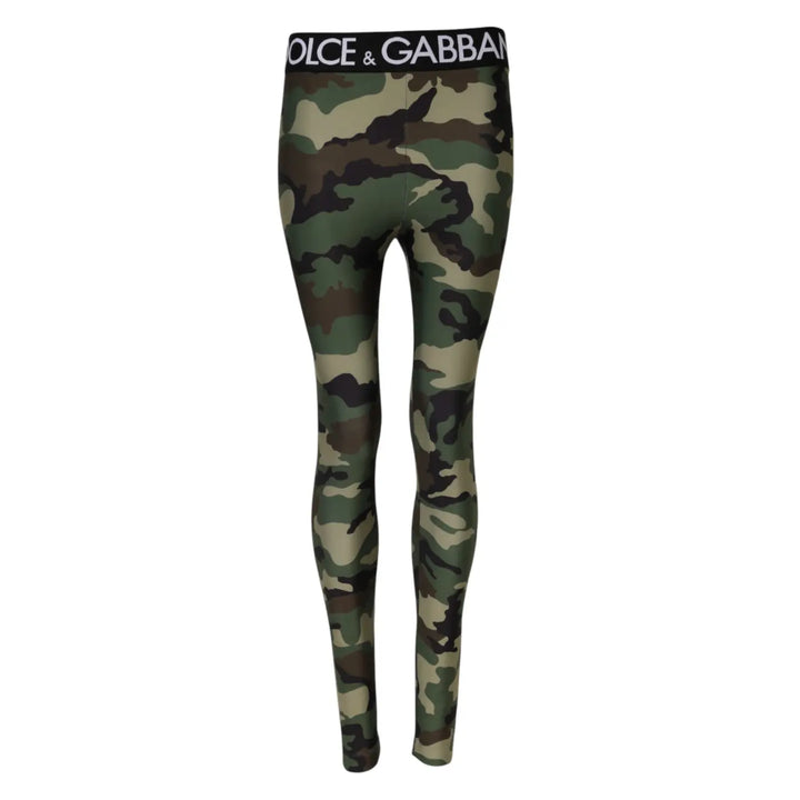 Dolce &amp; Gabbana Multicolor Camouflage DG Waist Leggings Pants