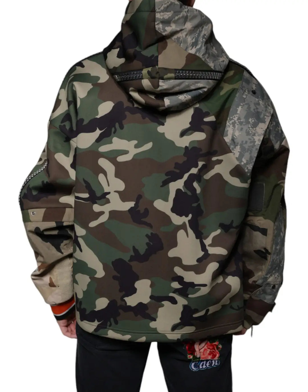 Dolce &amp; Gabbana Multicolor Camouflage Hooded Sweatshirt Sweater