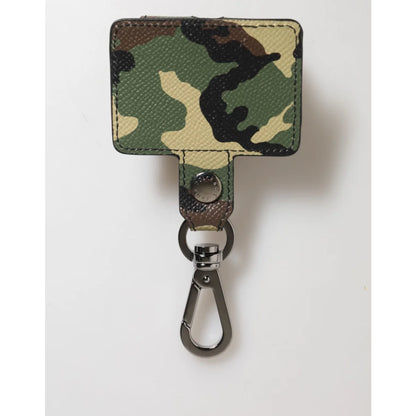 Dolce & Gabbana Multicolor Camouflage Leather Airpods Case