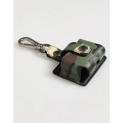 Dolce & Gabbana Multicolor Camouflage Leather Airpods Case