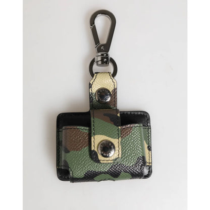 Dolce & Gabbana Multicolor Camouflage Leather Airpods Case