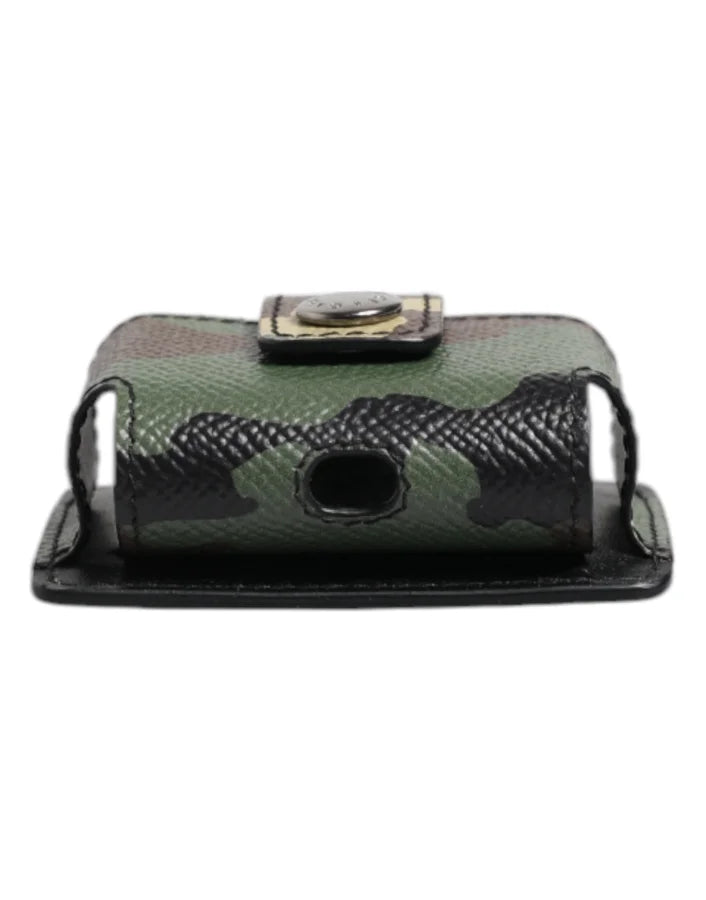 Dolce &amp; Gabbana Multicolor Camouflage Leather Airpods Case