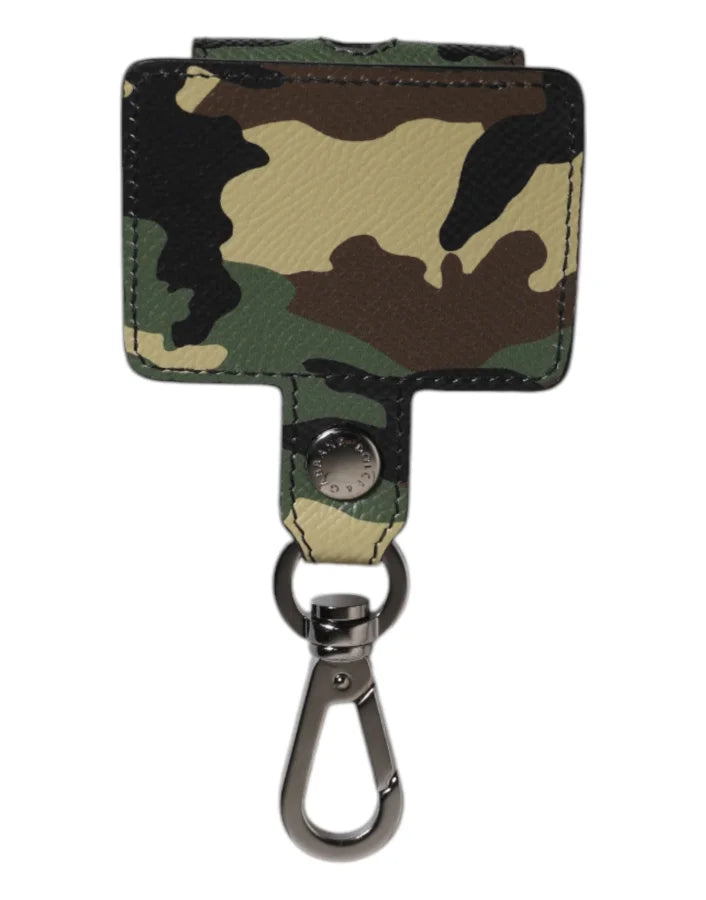Dolce &amp; Gabbana Multicolor Camouflage Leather Airpods Case