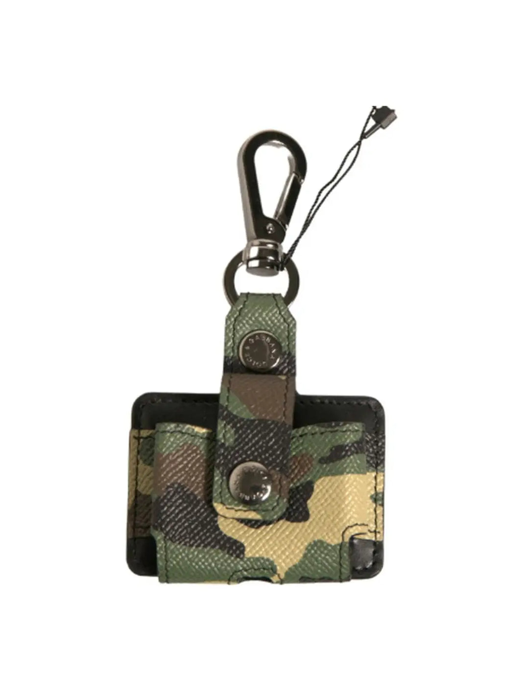 Dolce &amp; Gabbana Multicolor Camouflage Leather Metal Airpods Case