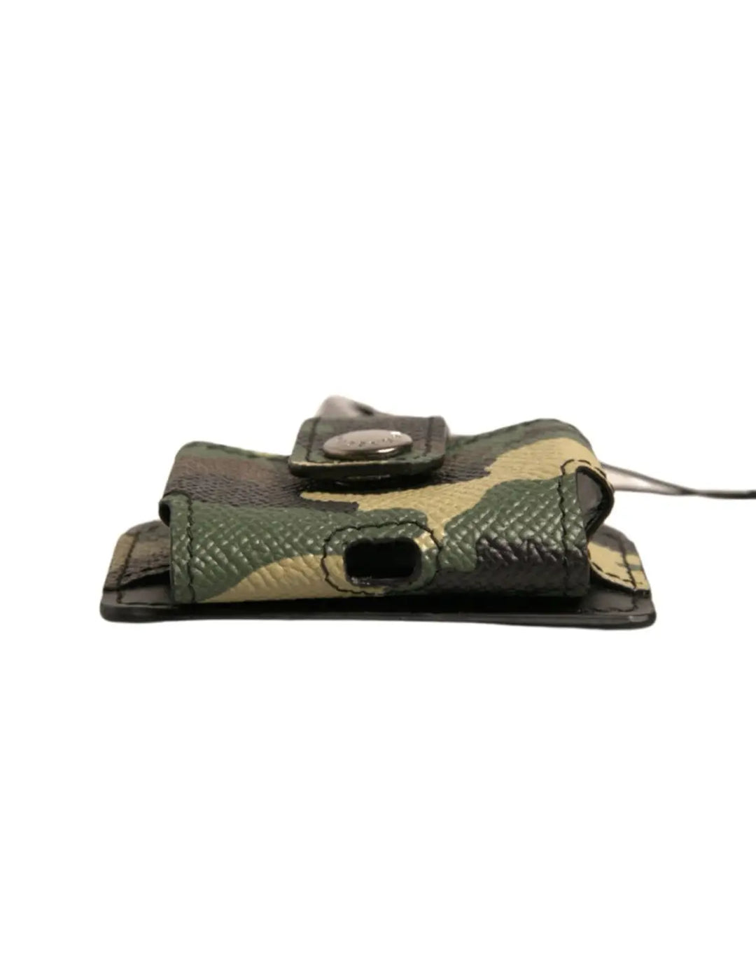 Dolce &amp; Gabbana Multicolor Camouflage Leather Metal Airpods Case