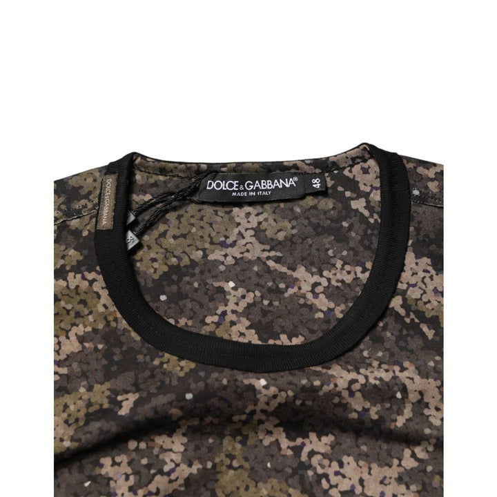 Dolce &amp; Gabbana Multicolor Camouflage Long Sleeves T-shirt