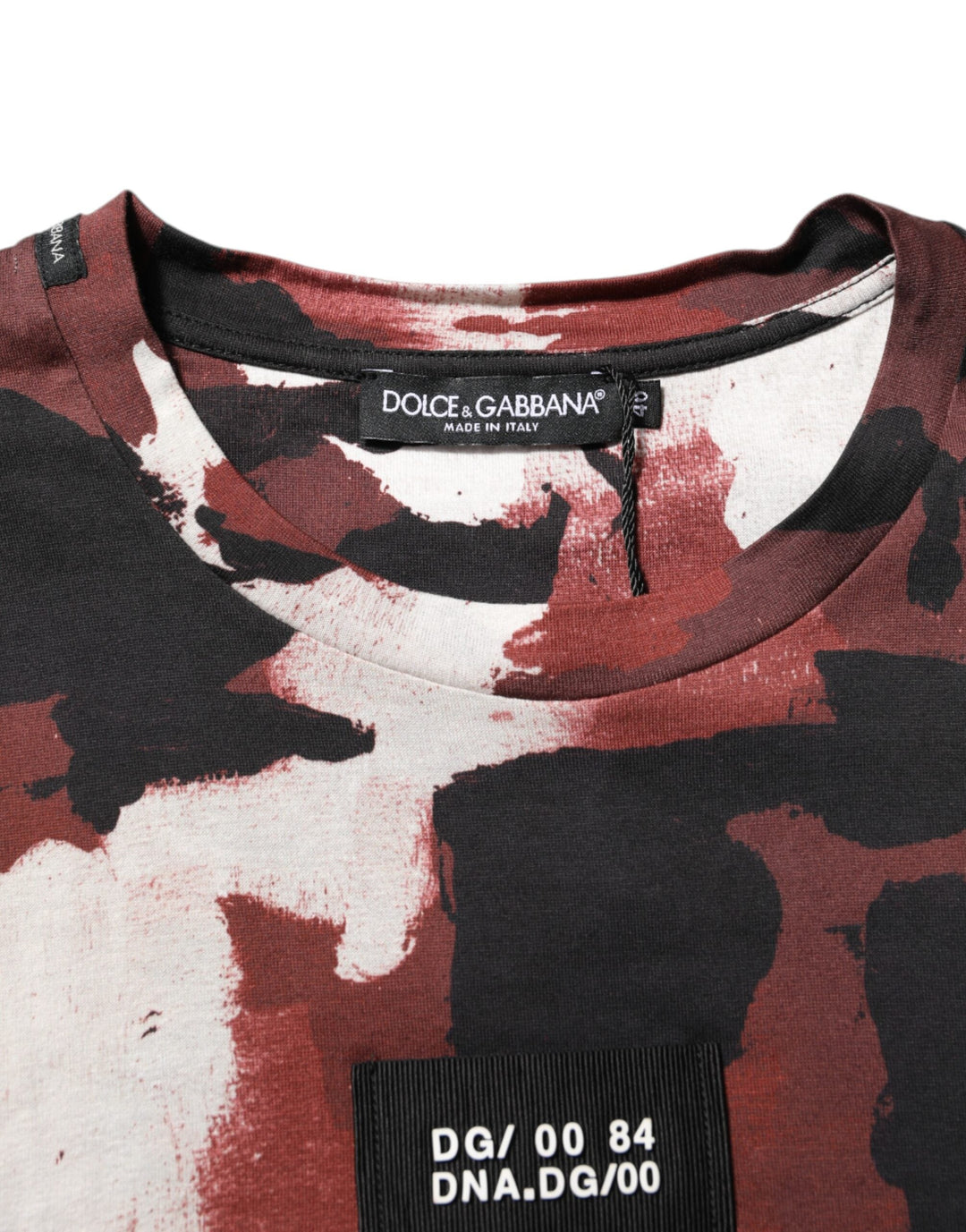Dolce &amp; Gabbana Multicolor Camouflage Men Crew Neck T-shirt
