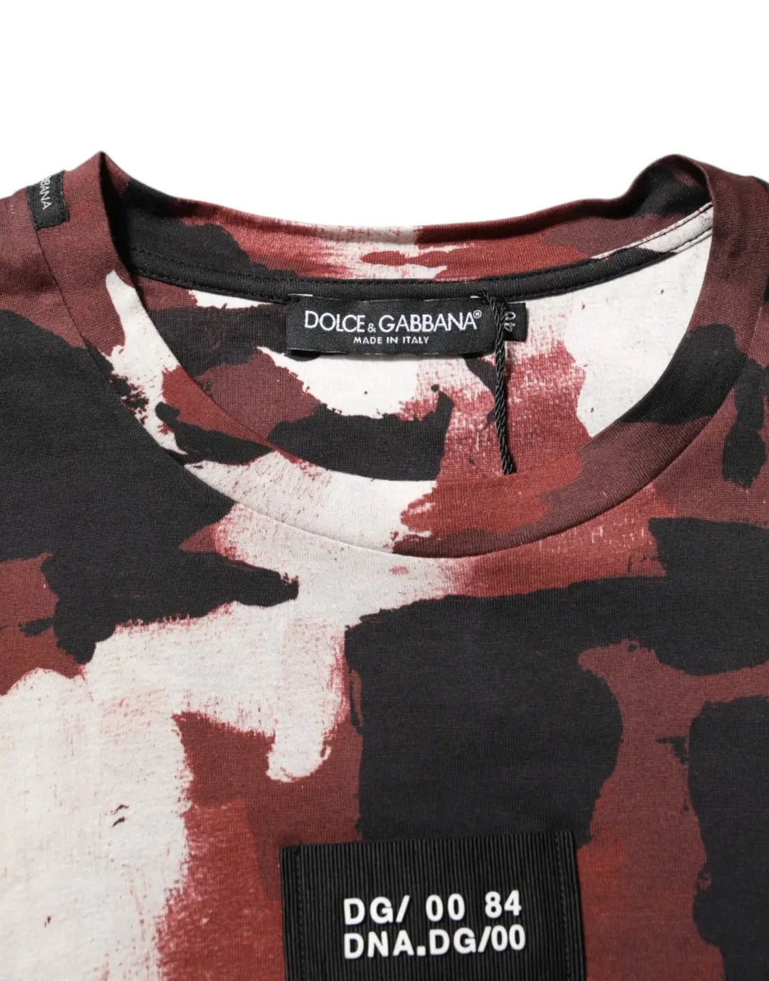 Dolce &amp; Gabbana Multicolor Camouflage Men Crew Neck T-shirt