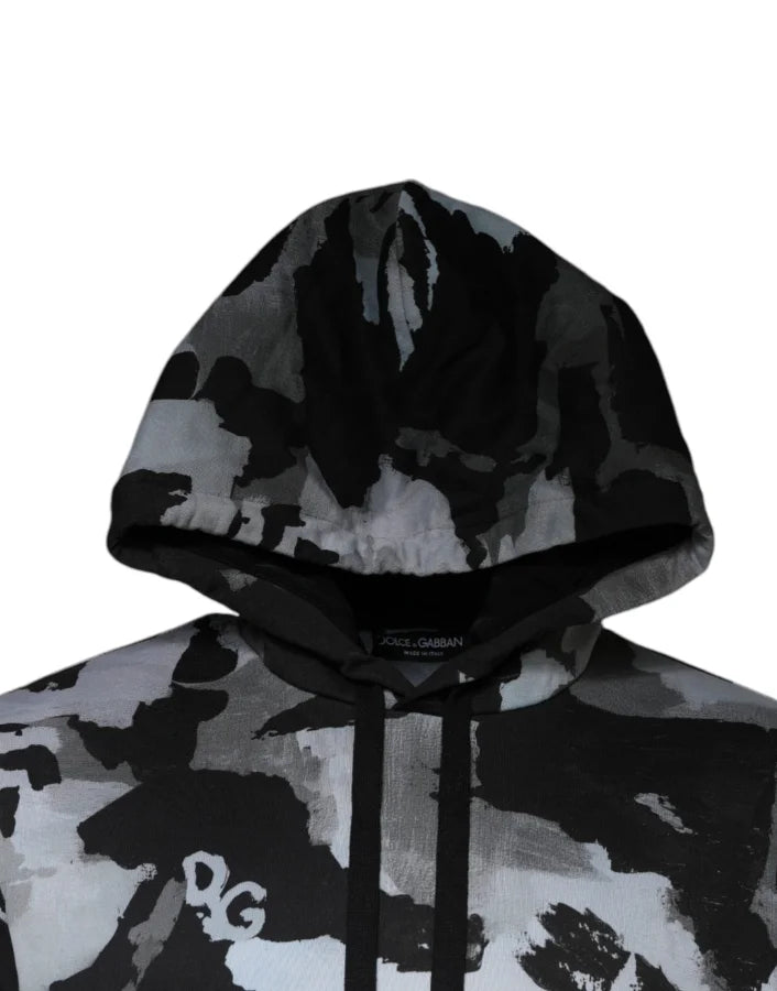 Dolce &amp; Gabbana Multicolor Camouflage Men Hooded Sweater (Copy)