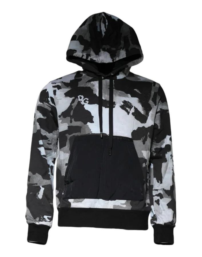 Dolce &amp; Gabbana Multicolor Camouflage Men Hooded Sweater (Copy)