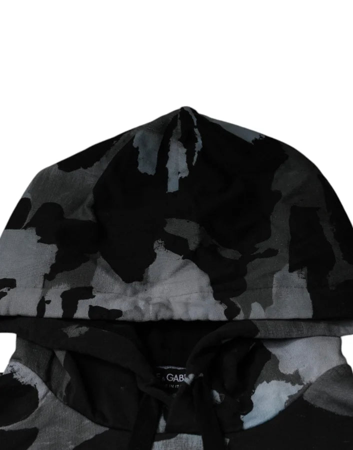 Dolce &amp; Gabbana Multicolor Camouflage Men Hooded Sweater (Copy)