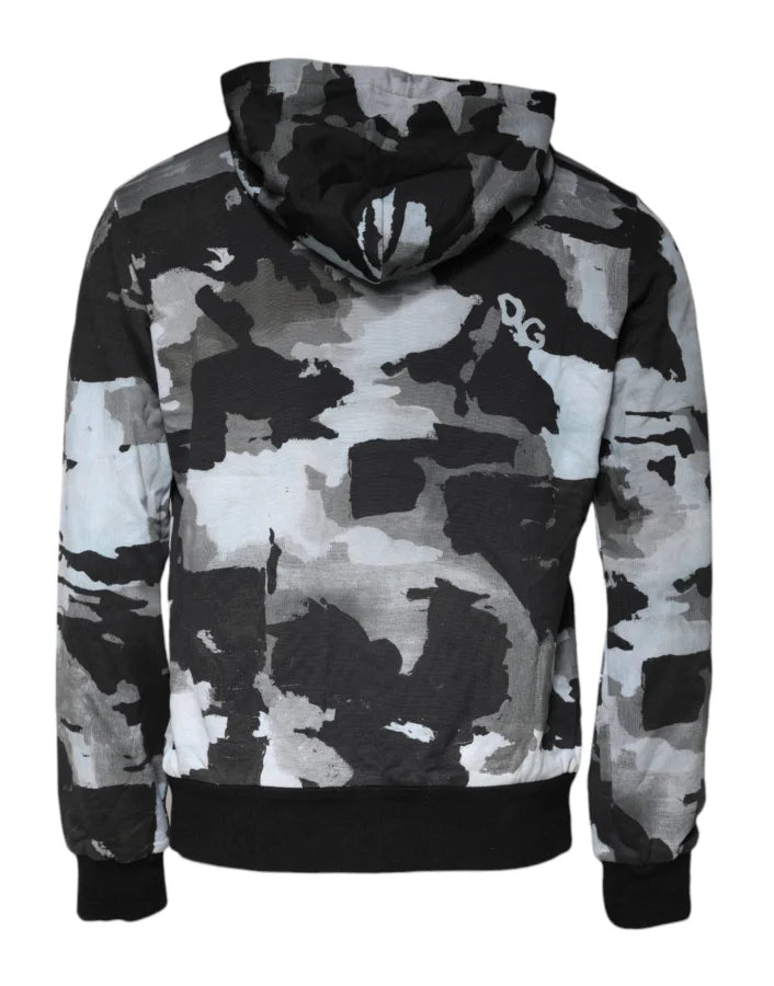 Dolce &amp; Gabbana Multicolor Camouflage Men Hooded Sweater (Copy)