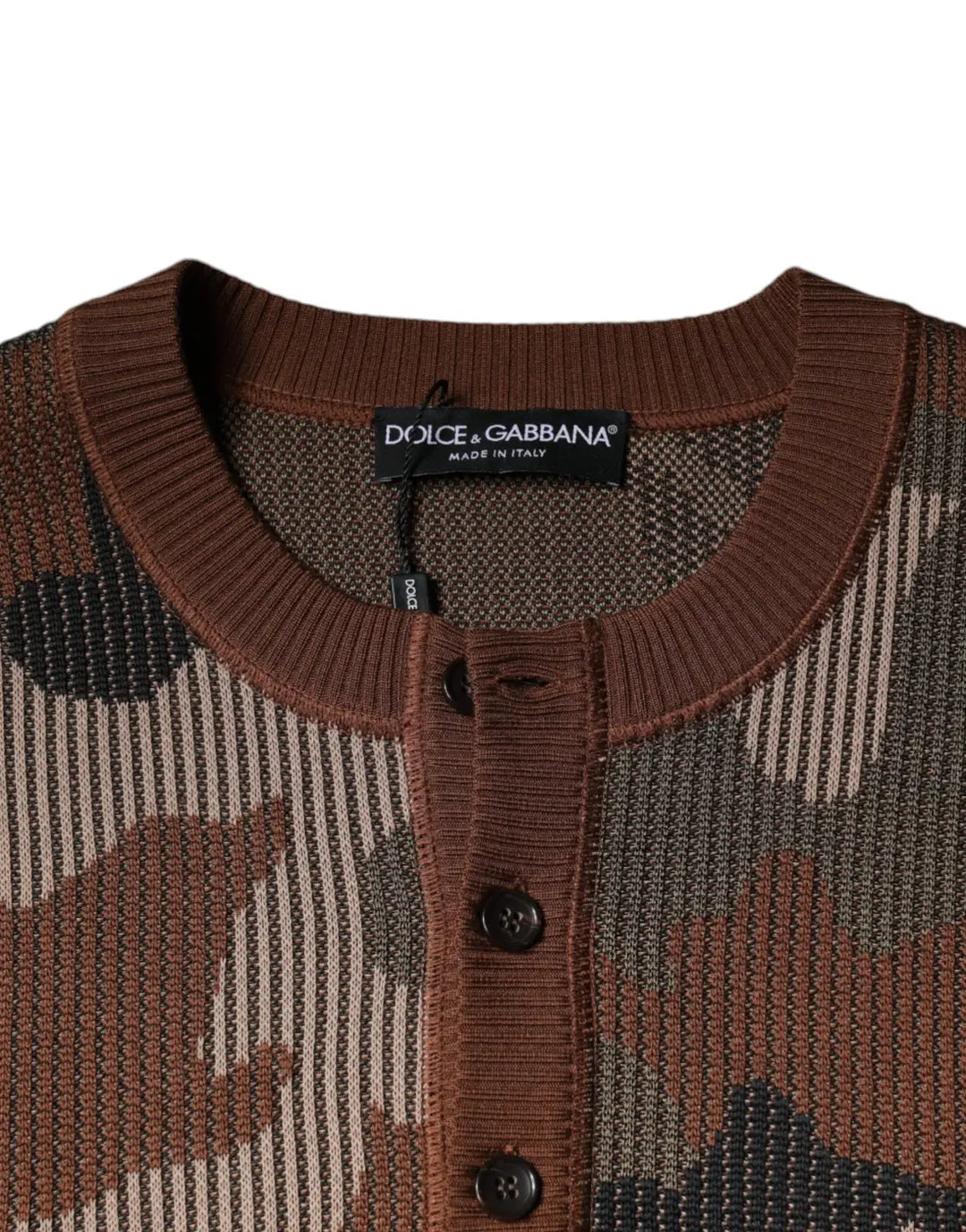 Dolce &amp; Gabbana Multicolor Camouflage Men Pullover Sweater
