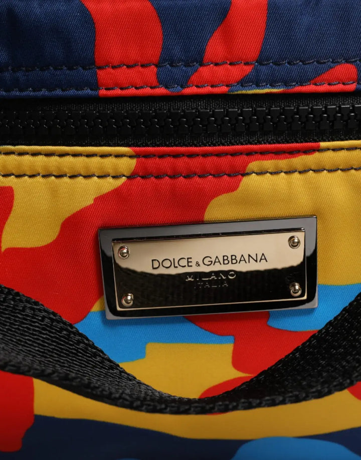 Dolce &amp; Gabbana Multicolor Camouflage Nylon Shopping Tote Bag