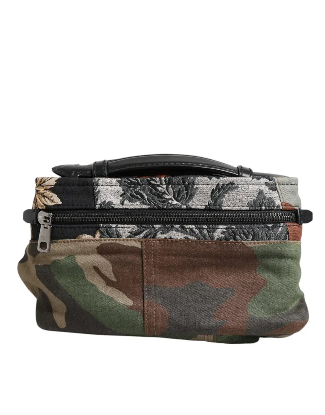 Dolce &amp; Gabbana Multicolor Camouflage Patchwork Logo Waist Fanny Pack Bag