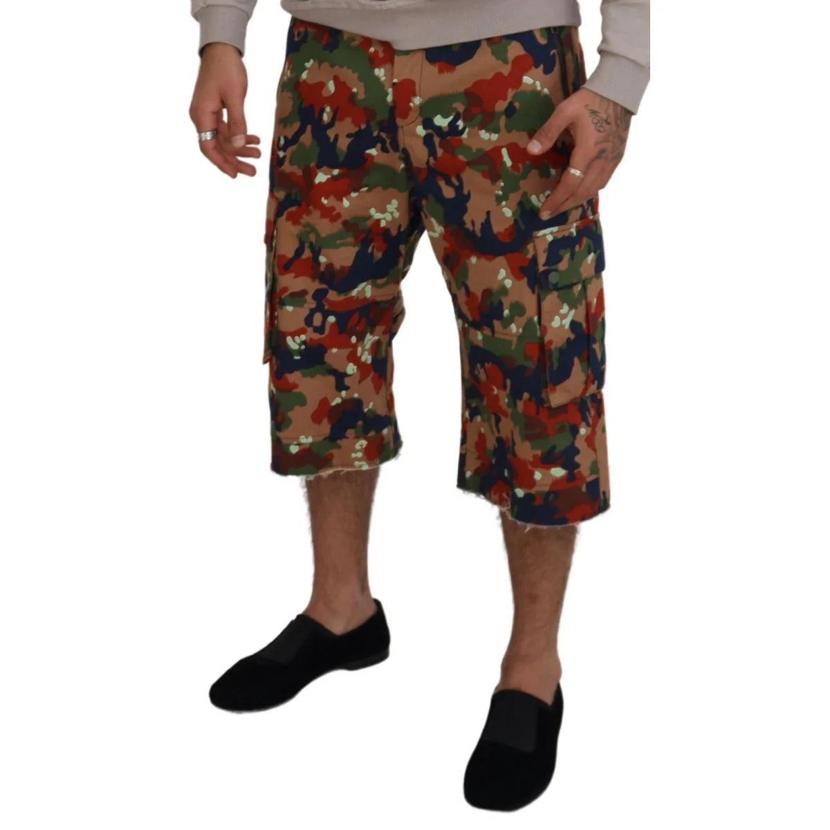 Dolce Gabbana Multicolor Cargo Shorts Chic Vibrant Streetwear &