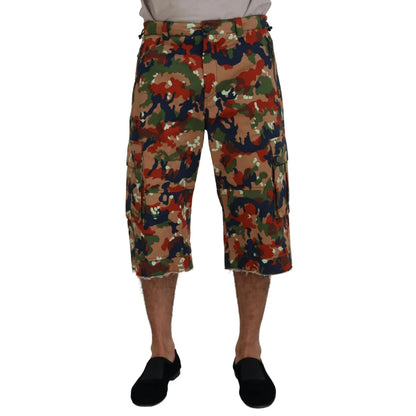 Dolce Gabbana Multicolor Cargo Shorts Chic Vibrant Streetwear &