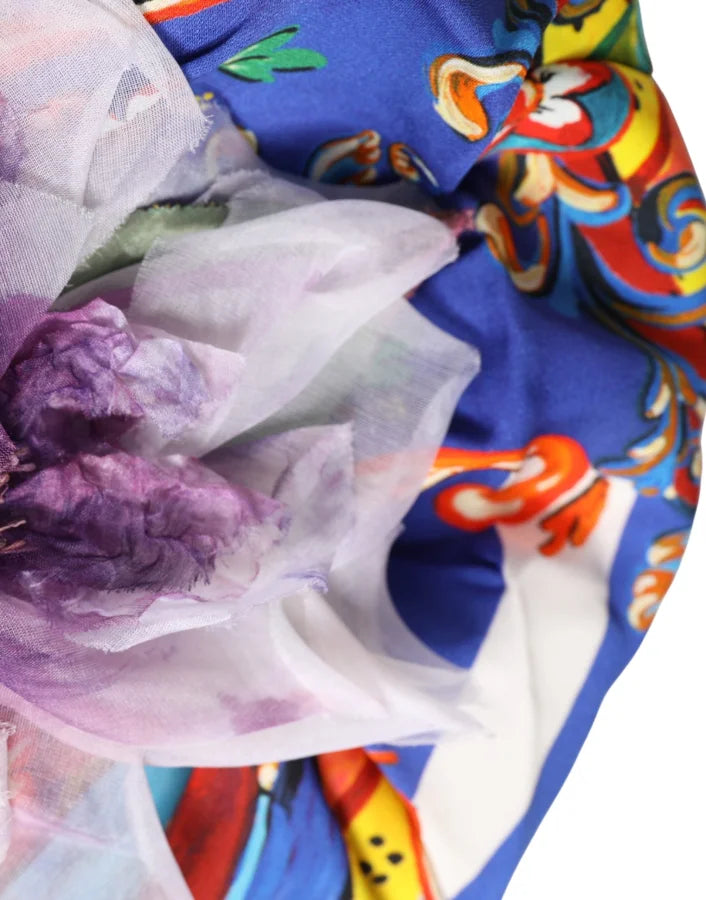 Dolce & Gabbana Multicolor Carretto Motif Turban Headwear Hat