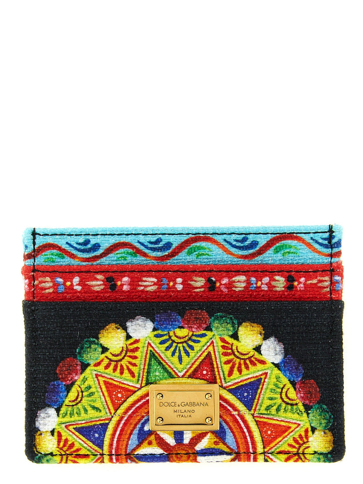 Dolce &amp; Gabbana Multicolor Cotton Cardholder