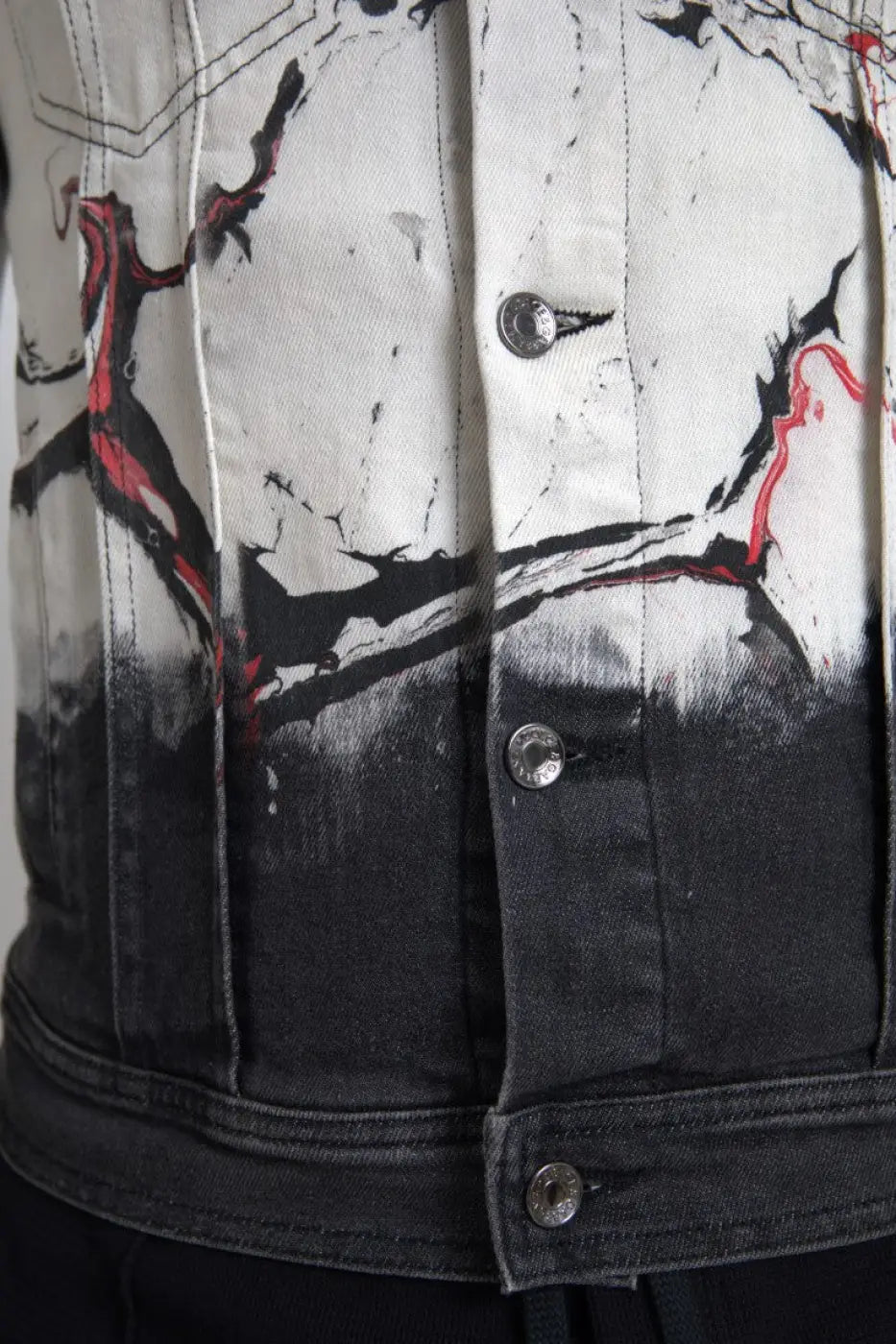 Dolce &amp; Gabbana Multicolor Cotton Collared Denim Jacket